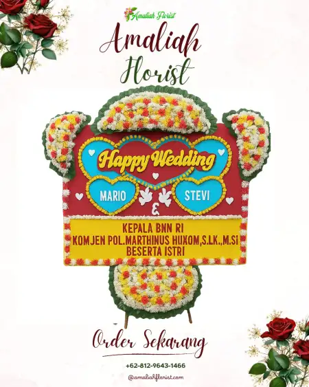 Papan Bunga Pernikahan Iwur